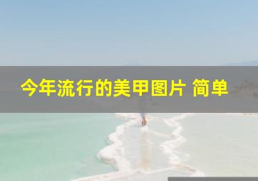 今年流行的美甲图片 简单